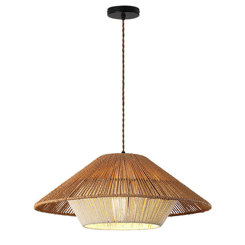 Japońska Lampa Wisząca Rattanowa