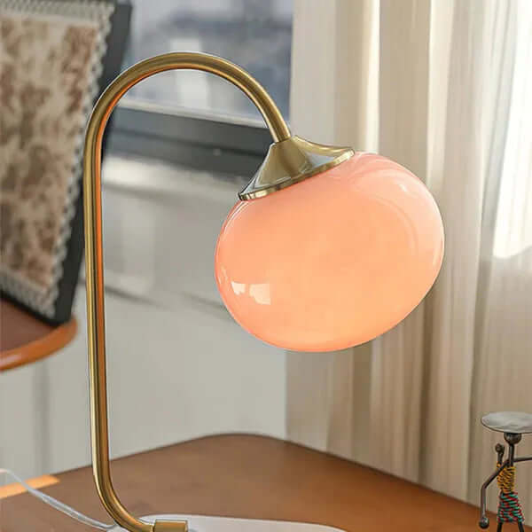 Lampa Stołowa z Metalu i Szkła Marshmallow