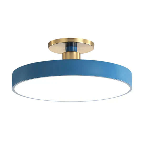 Okrągła lampa sufitowa LED w stylu nordyckim do sypialni, akrylowa, pół-ccewkowa