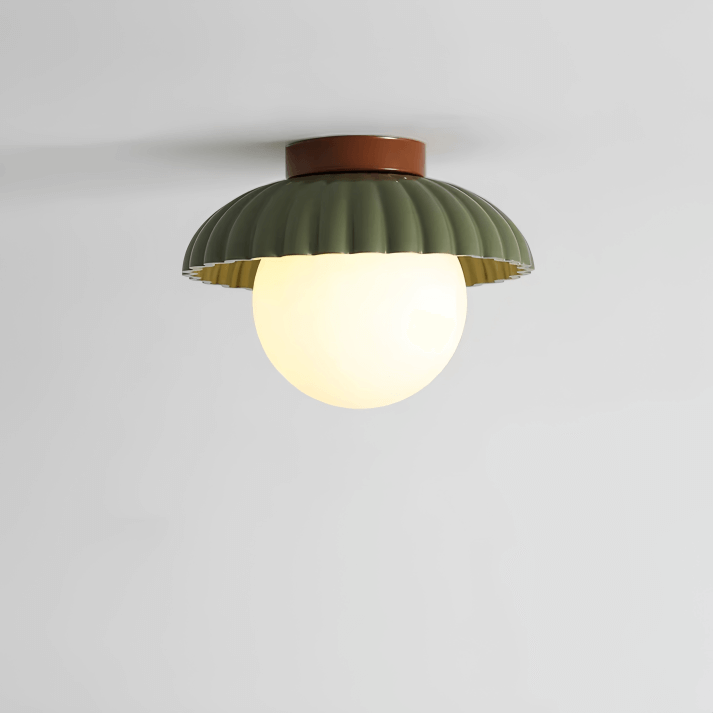 Żelazna i Szklana Lampa Sufitowa