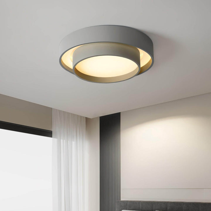 Nowoczesne oświetlenie sufitowe LED, zbliżenie