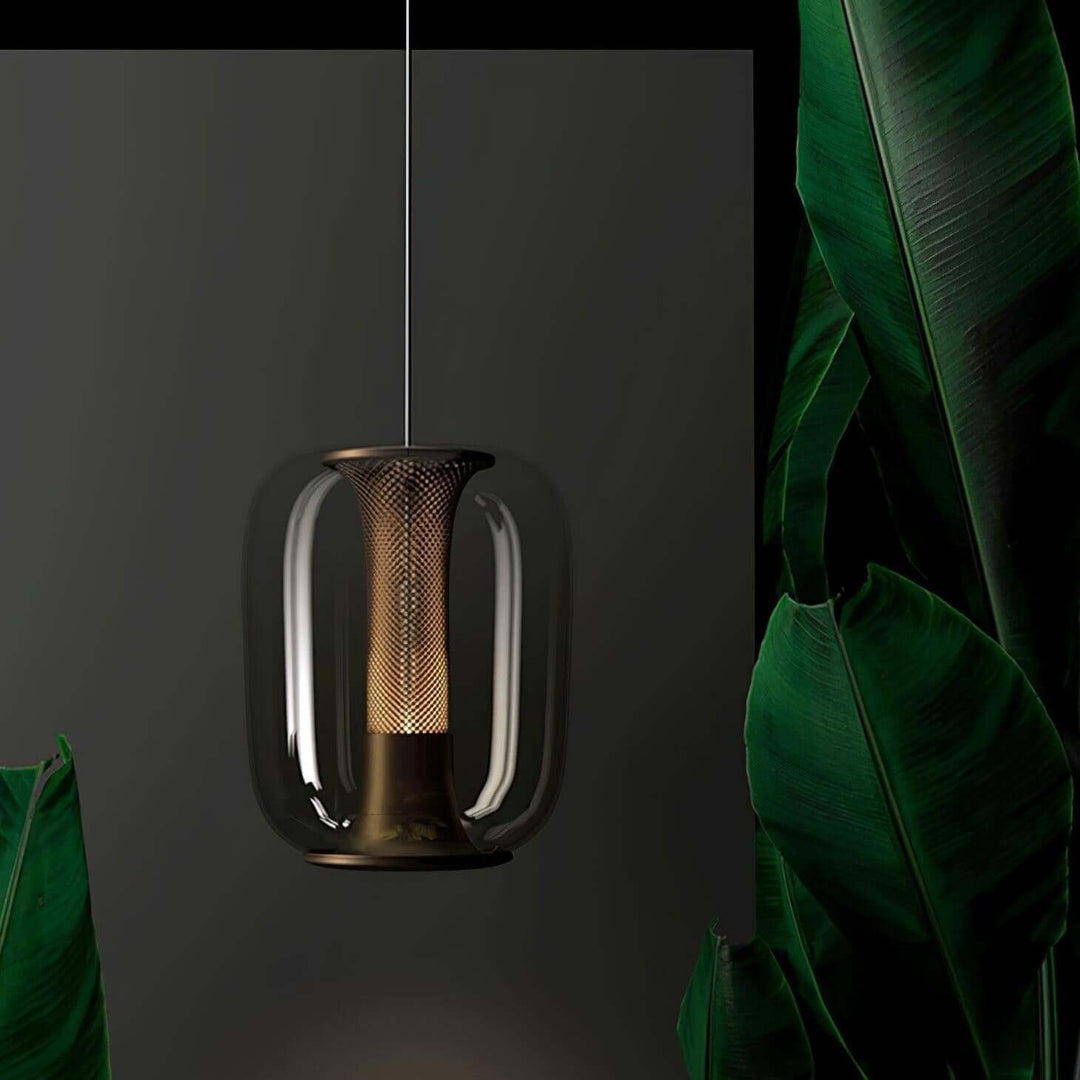 Szklana lampa wisząca