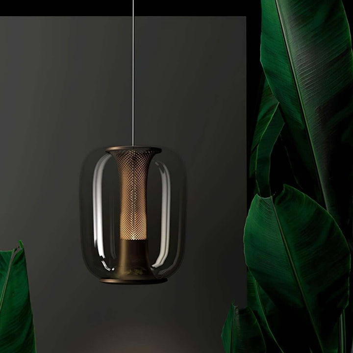 Szklana lampa wisząca