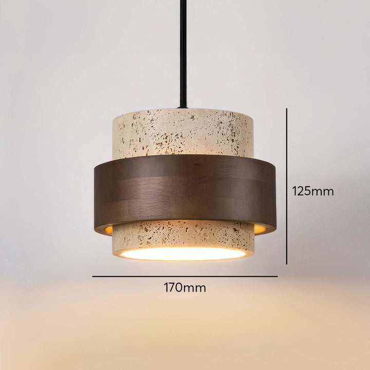 Retro kamienna lampa wisząca Wabi-Sabi