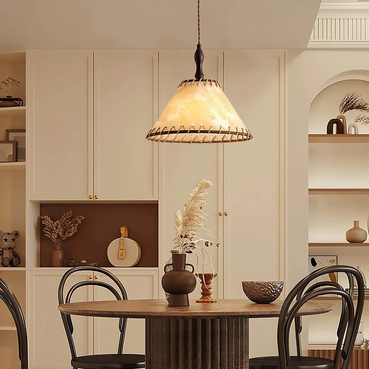 Lampa wisząca z drewna, model B, średnica 40cm, wysokość 34cm