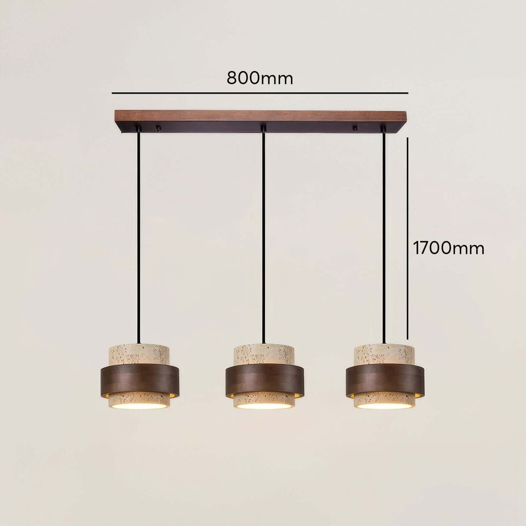 Retro kamienna lampa wisząca Wabi-Sabi