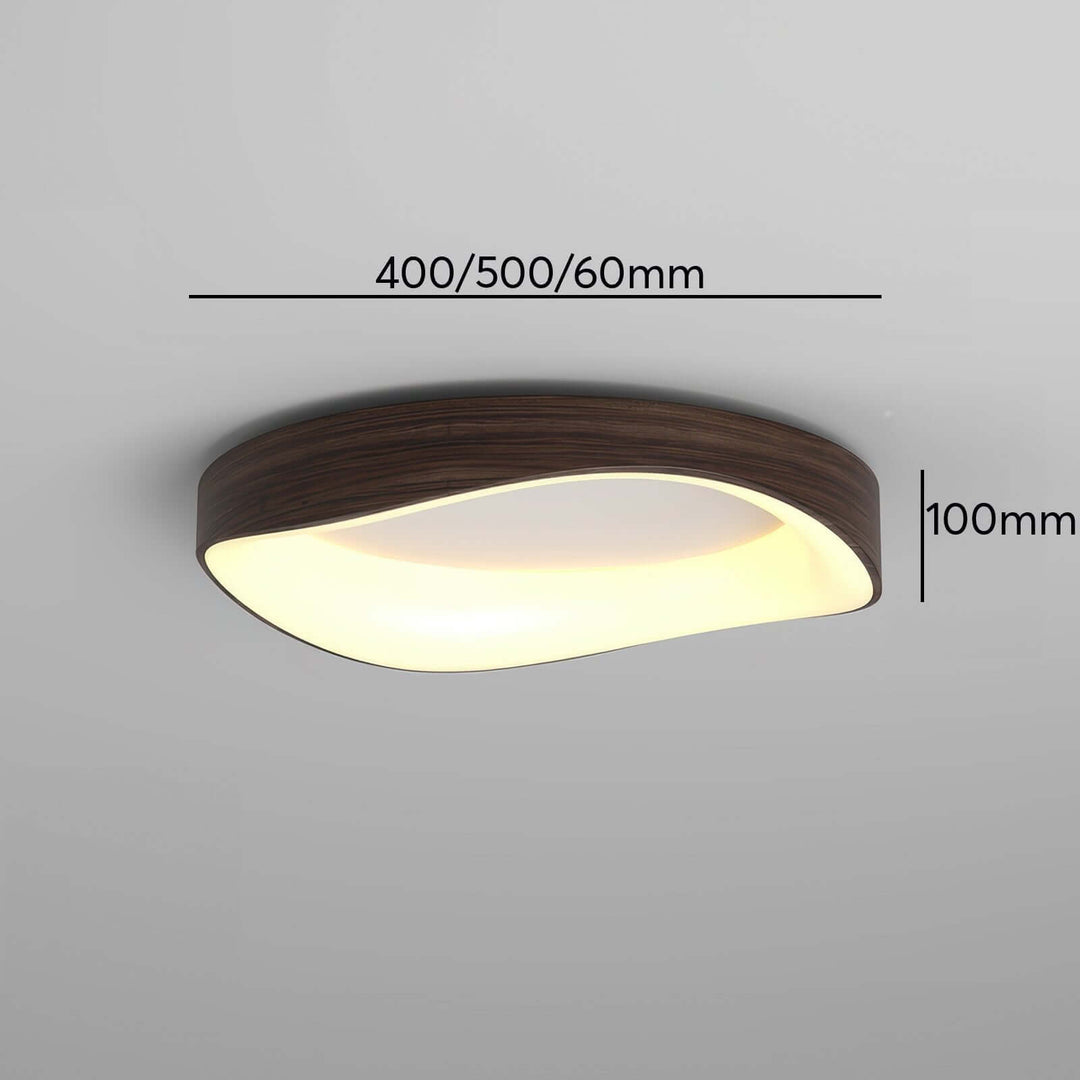 Nordycka designerska lampa sufitowa z drewnianym usłojeniem