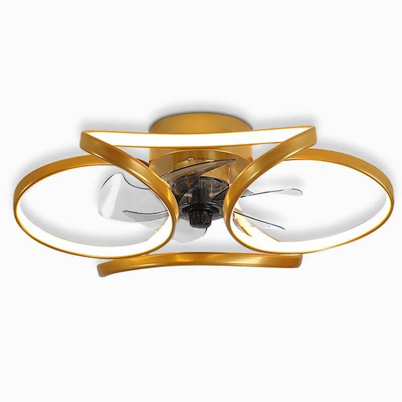 Kwiatowy nowoczesny wentylator sufitowy LED z pilotem