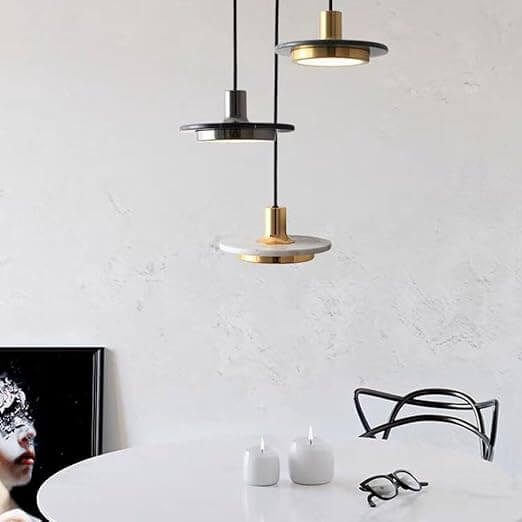 Nowoczesna, Prosta Lampa Wisząca z Marmuru