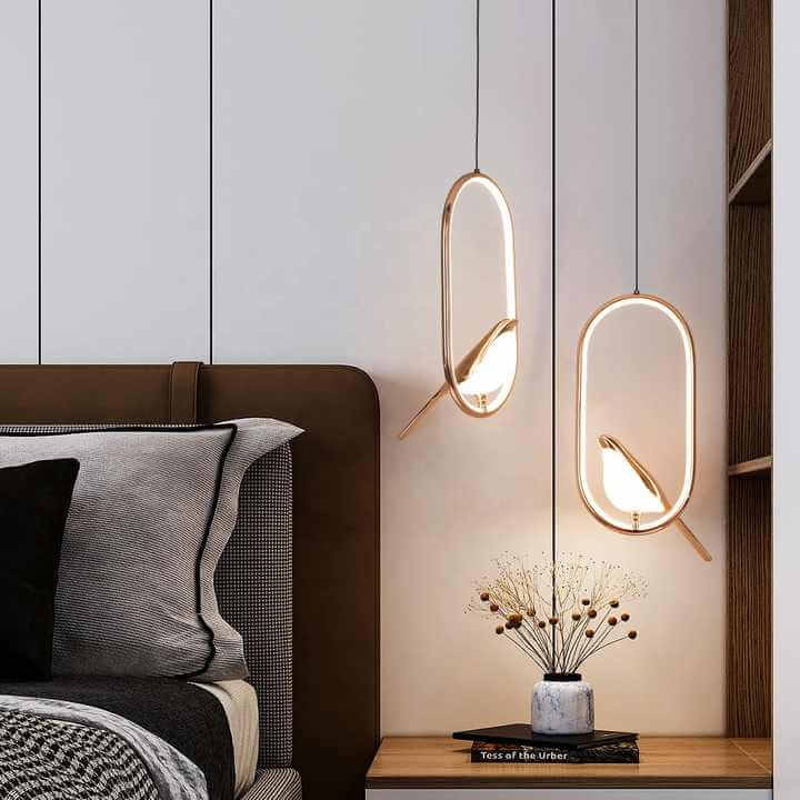 Mrbird™ - Lampa wisząca luksusowa ze złotym ptakiem