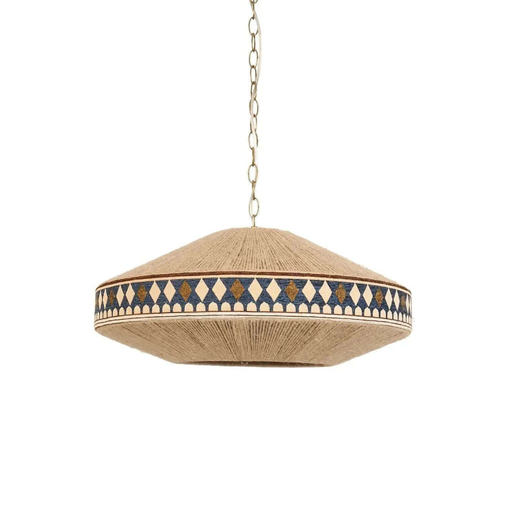 Lampa wisząca boho z frędzlami w kolorze pomarańczowym