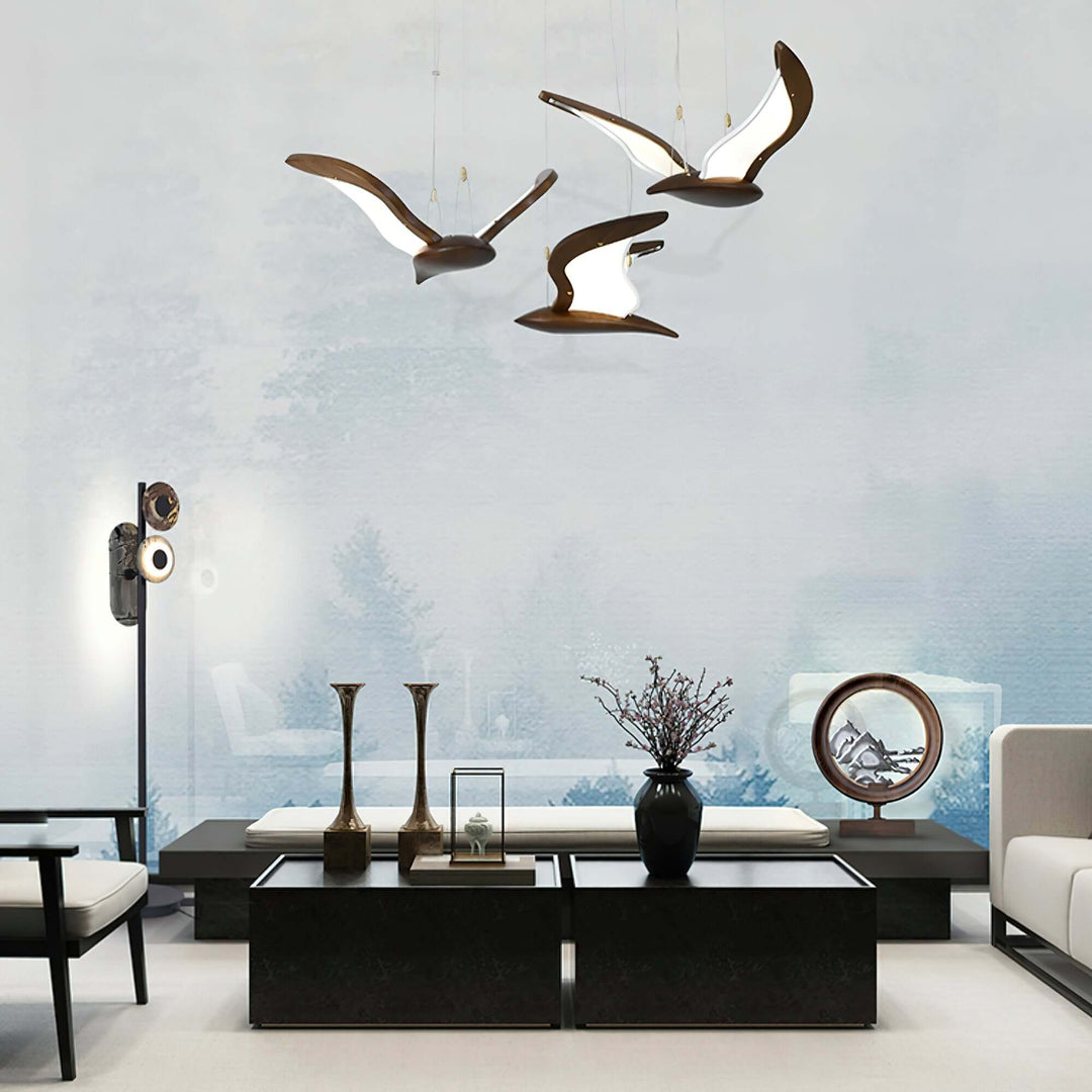 Nowoczesna lampa sufitowa z naturalnymi detalami