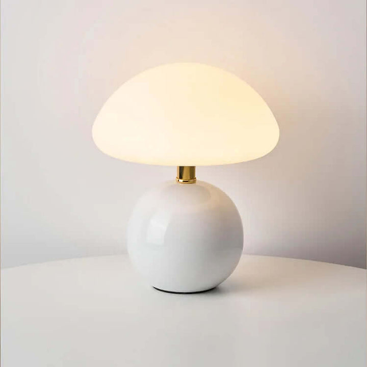 Kremowa Lampa Grzybek - Dekoracja Wnętrz