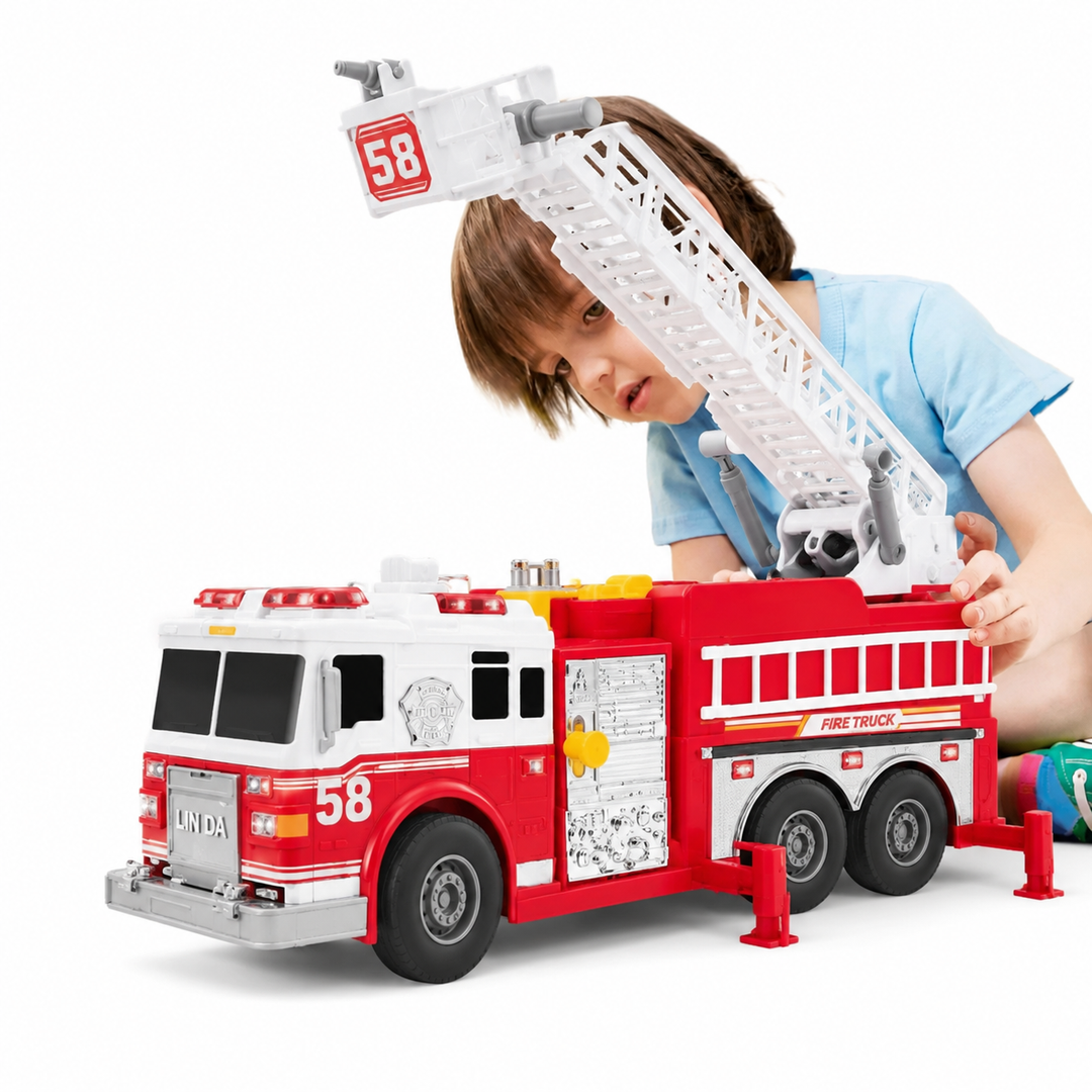 Zabawka Straż Pożarna XL - 84 cm z Światłami i Syrenami
