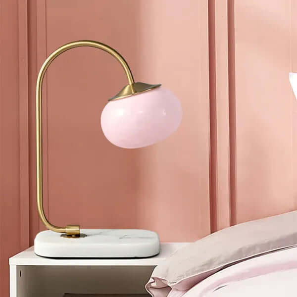 Lampa Stołowa z Metalu i Szkła Marshmallow