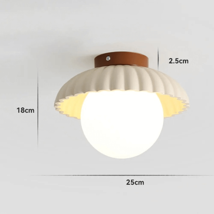 Żelazna i Szklana Lampa Sufitowa