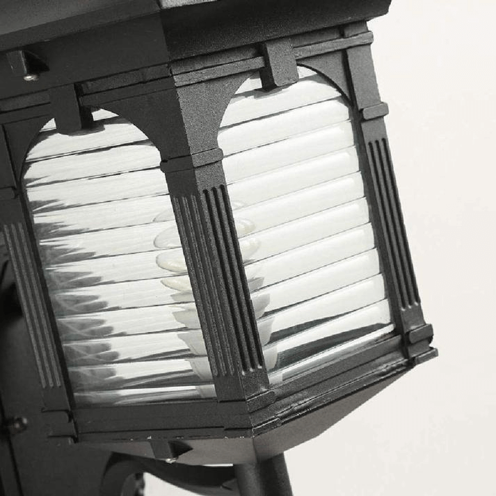 Zewnętrzna Lampa Ścienna w Stylu Vintage - Antyczne Szkło