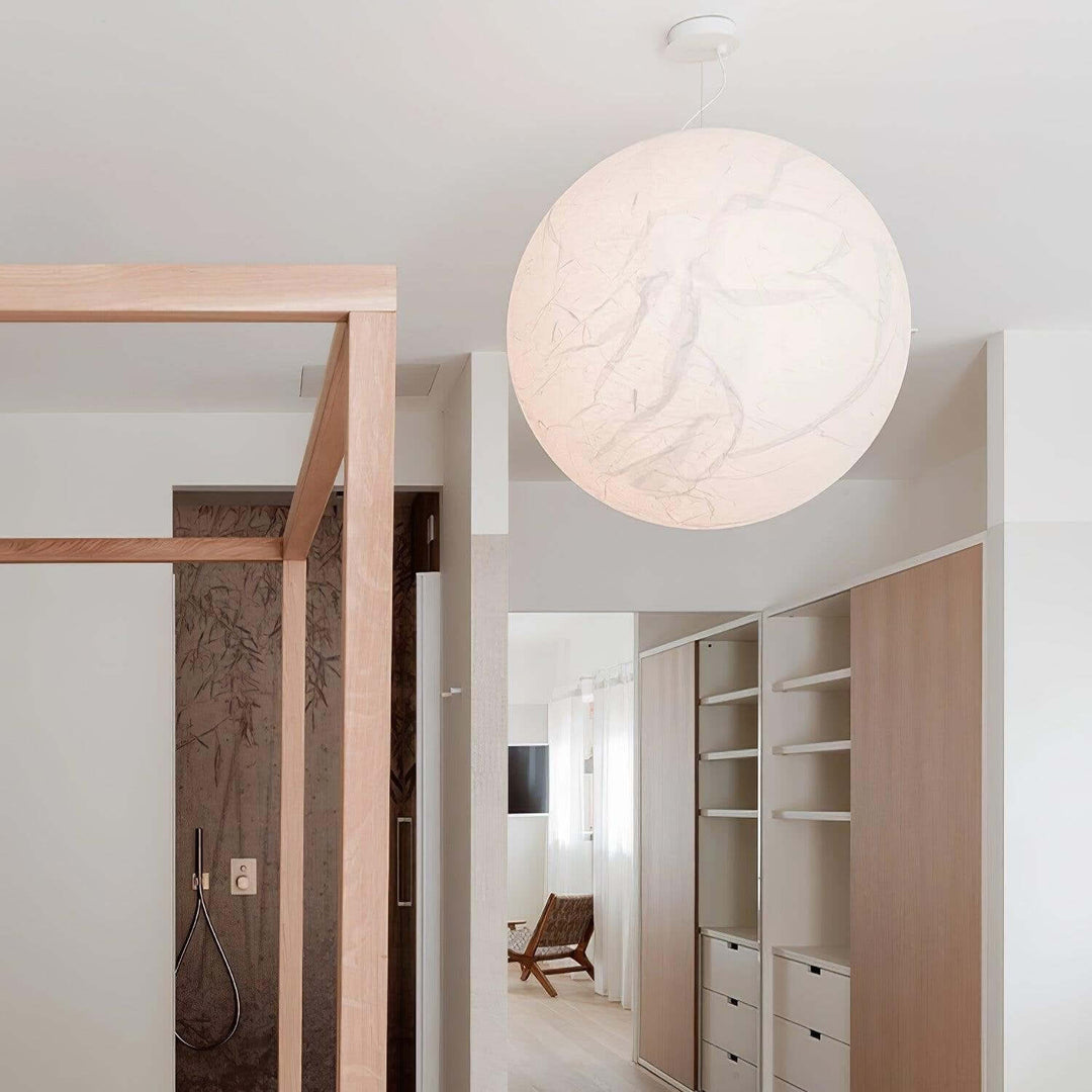 Jedwabna Lampa Wisząca Księżyc