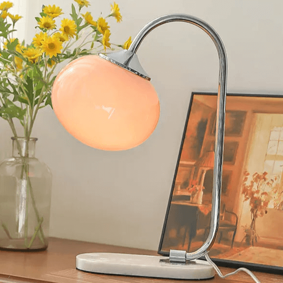 Lampa Stołowa z Metalu i Szkła Marshmallow