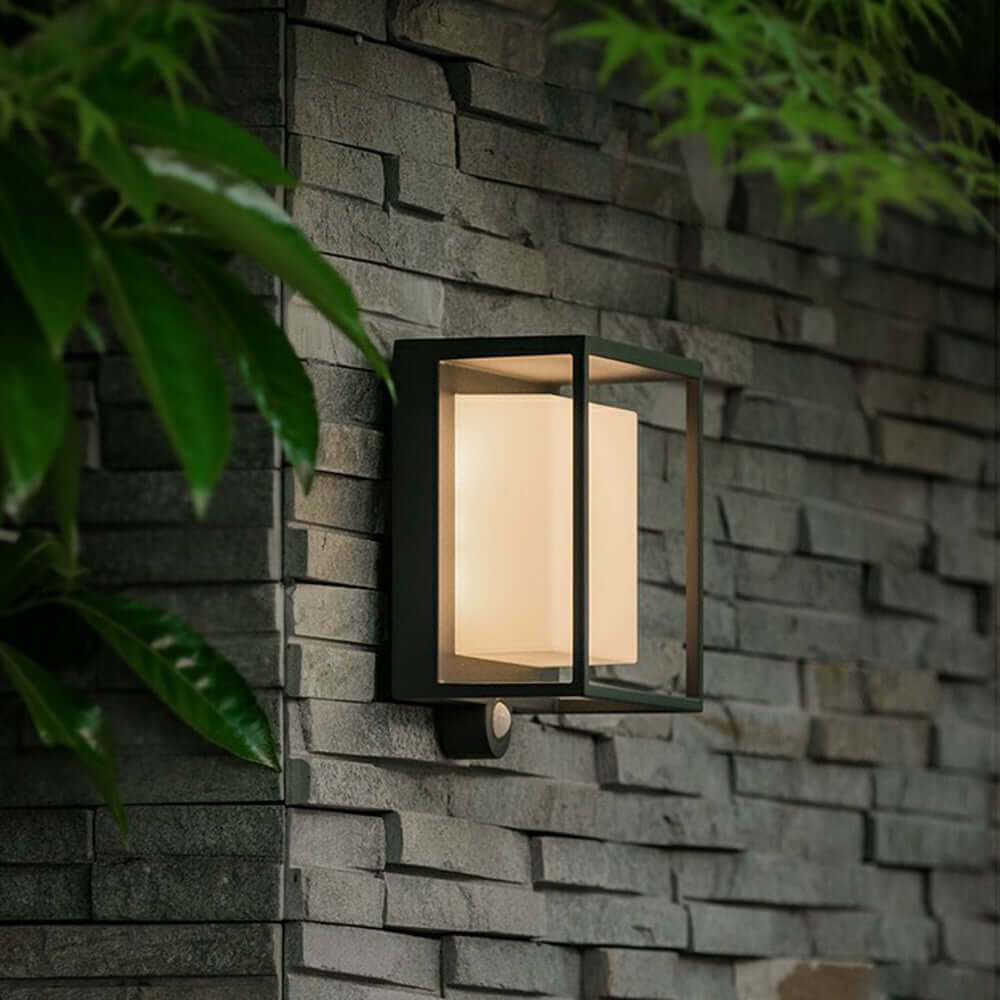 Zewnętrzna Lampa Ścienna LED Słoneczna Prostokątna IP65