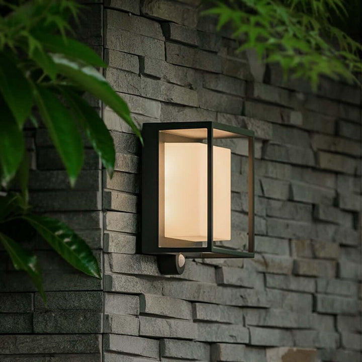 Zewnętrzna Lampa Ścienna LED Słoneczna Prostokątna IP65