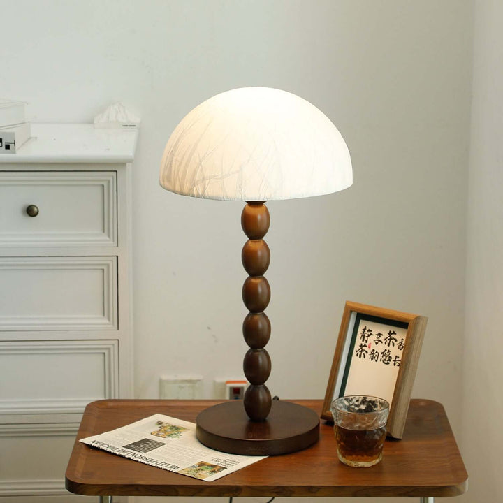 Stylowa lampa stołowa papierowy klosz – oświetlenie nastrojowe