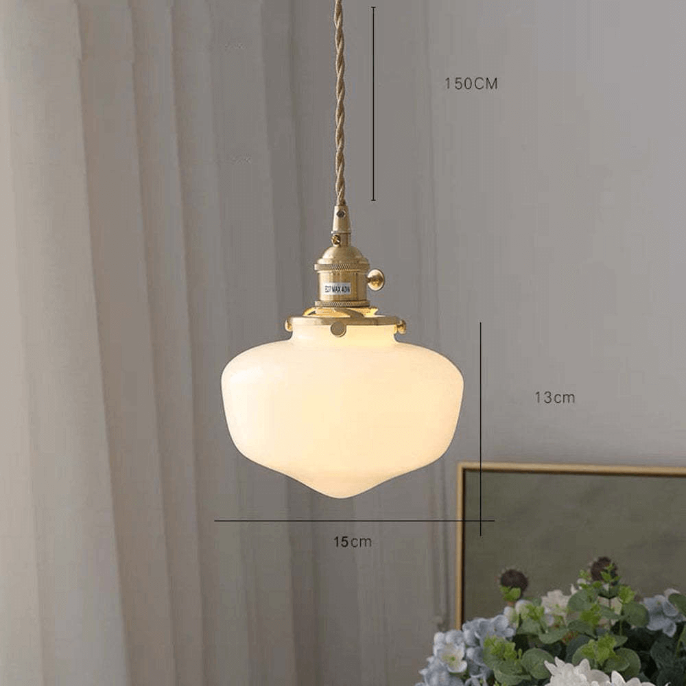 Retro Szklana Lampa Wisząca - Latarnia