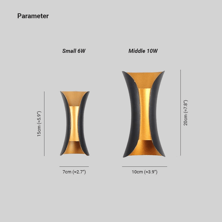 Zewnętrzna Lampa Ścienna LED z Aluminium, Wodoodporna