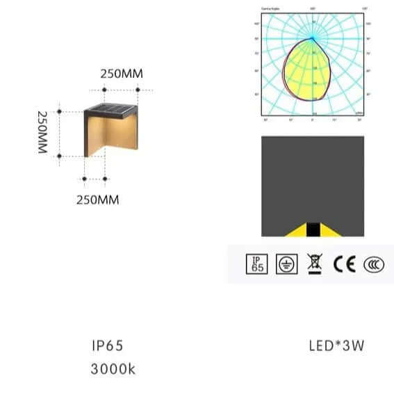 Zewnętrzna Lampa Solarna o Minimalistycznym Designie