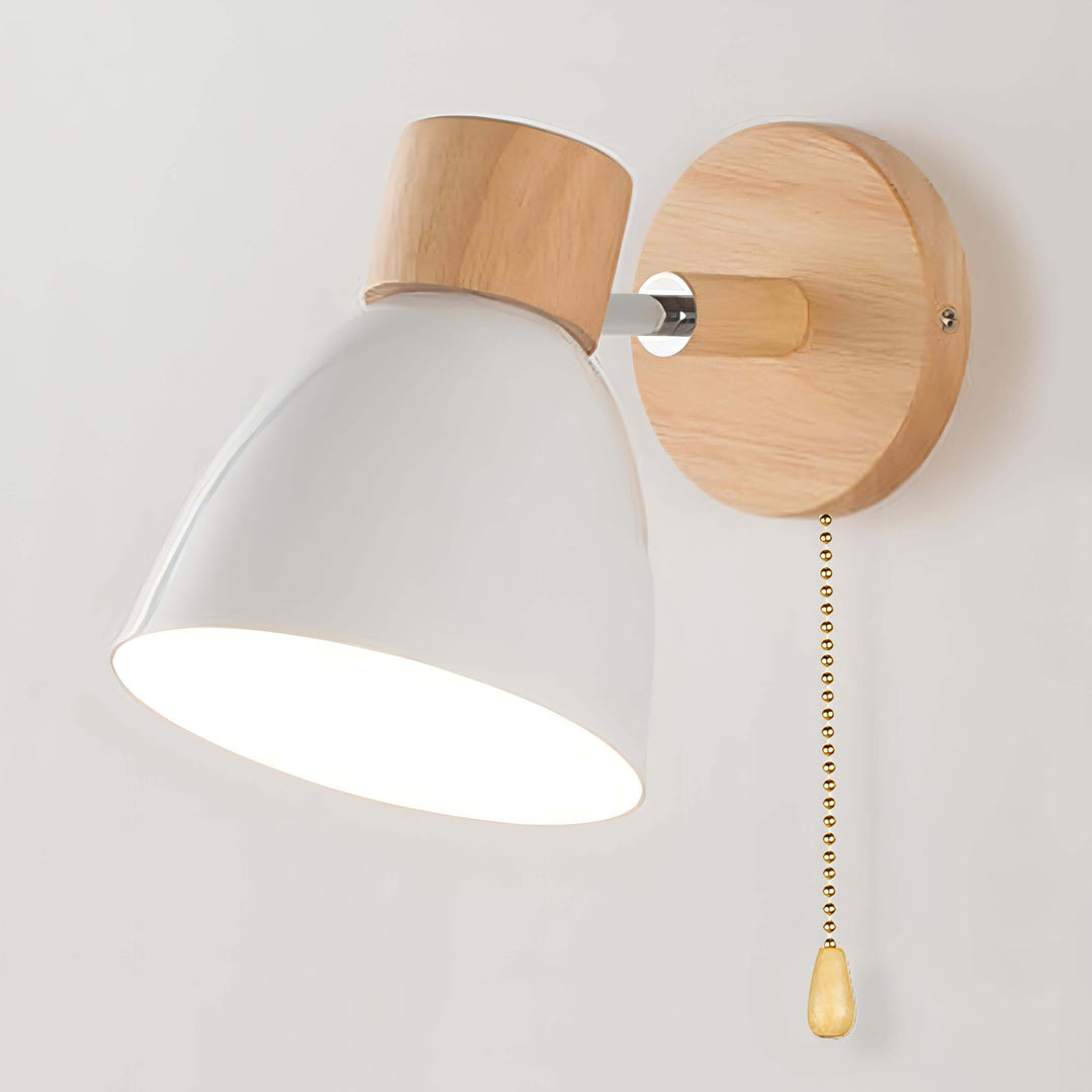 Nowoczesna Drewniana Lampa Ścienna Wisząca Nordycka