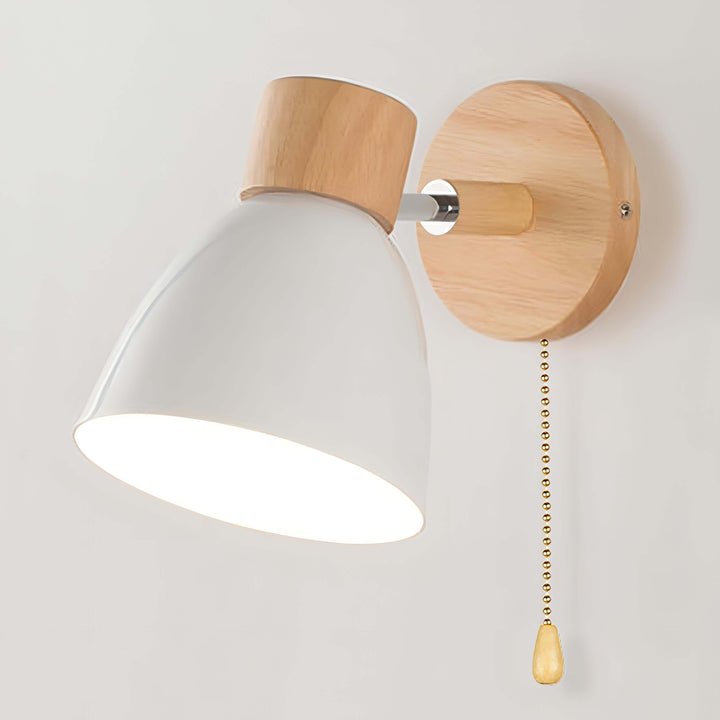 Nowoczesna Drewniana Lampa Ścienna Wisząca Nordycka