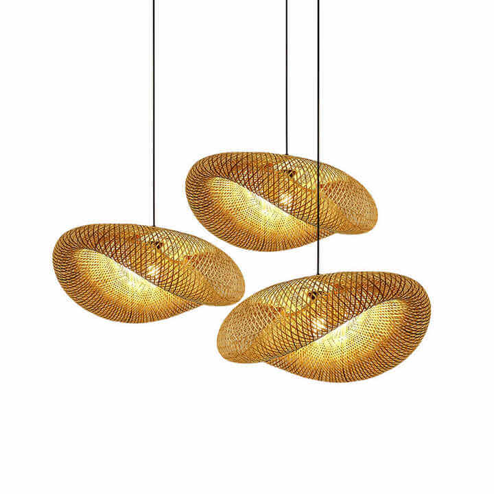 Bambusowa Lampa Wisząca - Naturalne Oświetlenie Wnętrza