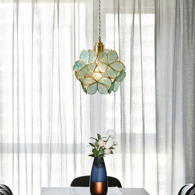 Szklana Lampa Wisząca Płatek Kwiatu - Styl Nordycki