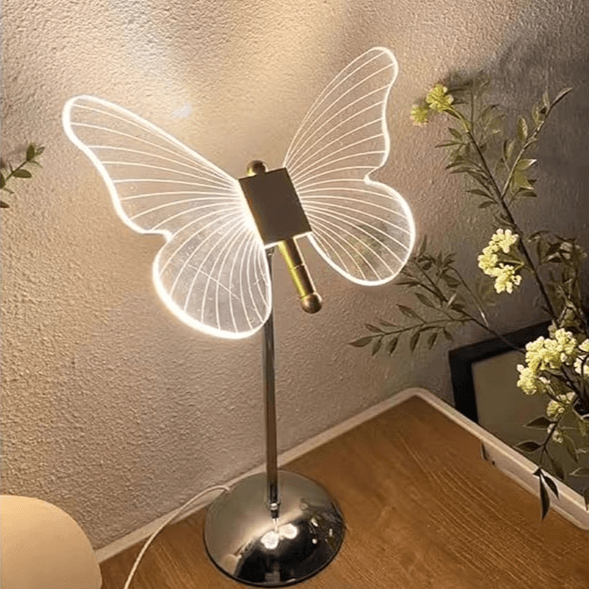 Kryształowa lampa stołowa Motyl