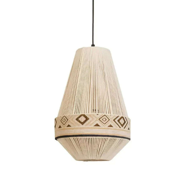 Lampa wisząca boho z frędzlami w kolorze niebieskim