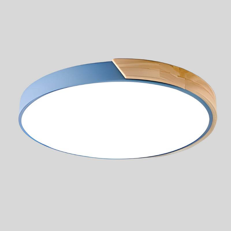 Okrągła Lampa Sufitowa LED Nordic Wood – Nowoczesne Oświetlenie