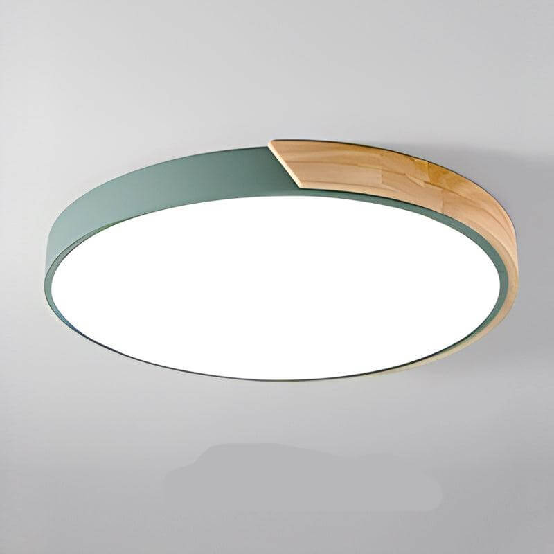 Okrągła Lampa Sufitowa LED Nordic Wood – Nowoczesne Oświetlenie