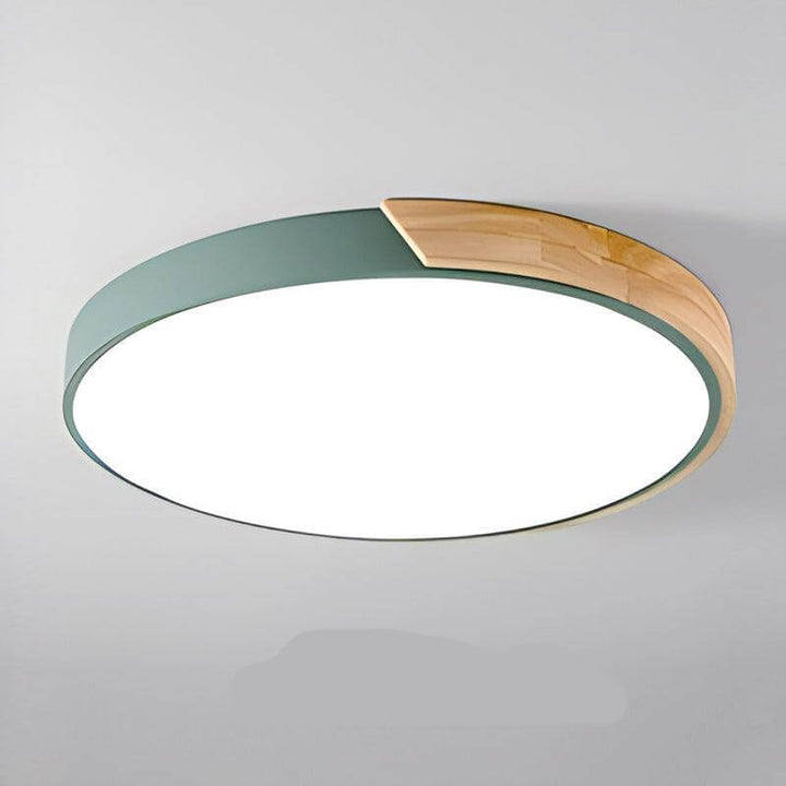 Okrągła Lampa Sufitowa LED Nordic Wood – Nowoczesne Oświetlenie