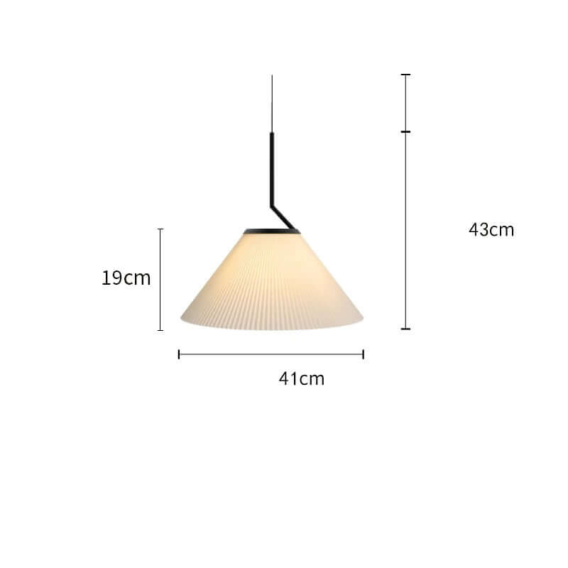 Nordycka Plisowana Kremowa Lampa Wisząca