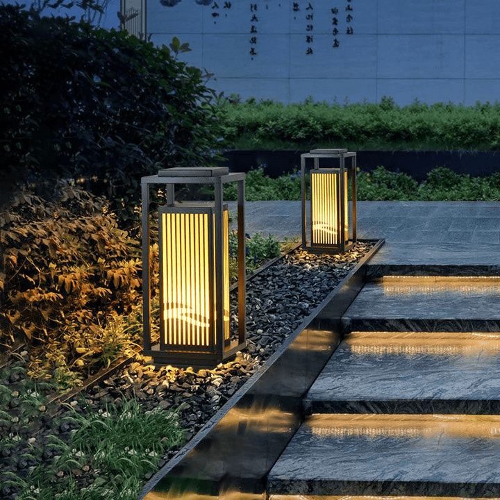 Zewnętrzna Lampa Solarna - Nowoczesne Oświetlenie Ogrodowe