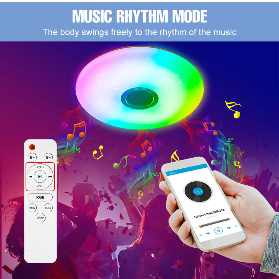 Nowoczesna inteligentna lampa sufitowa RGB