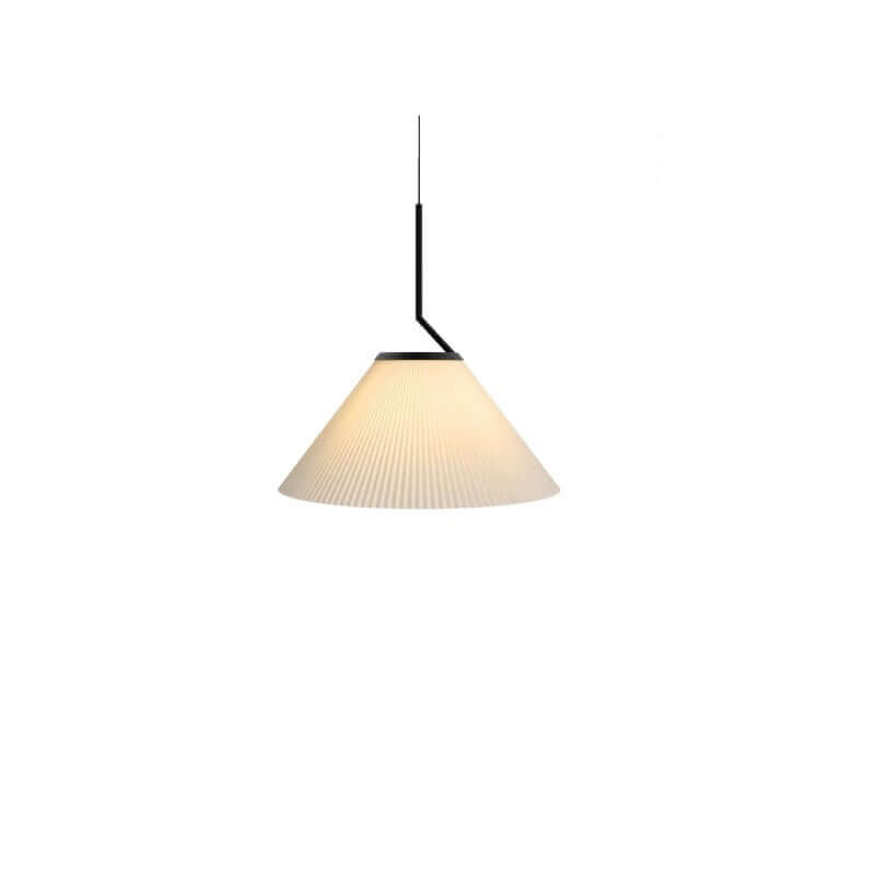 Kremowa Lampa Wisząca Plisowana - Styl Nordycki