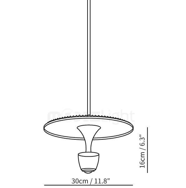 Nowoczesna lampa wisząca LED w kształcie tarczy