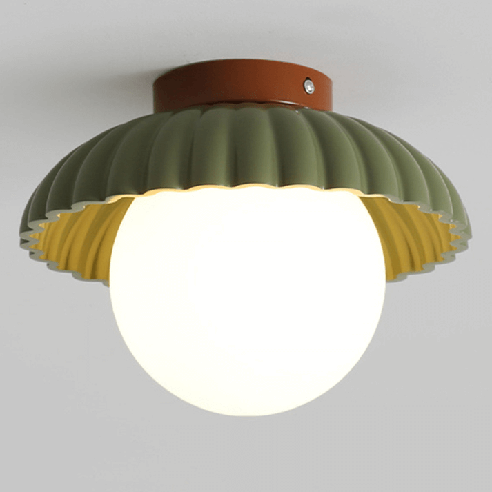 Żelazna i Szklana Lampa Sufitowa