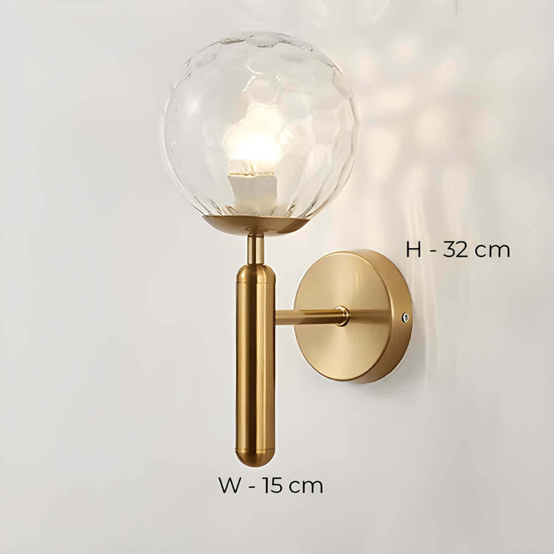 Jasna - Lampa Ścienna z Ręcznie Wykonanego Szkła