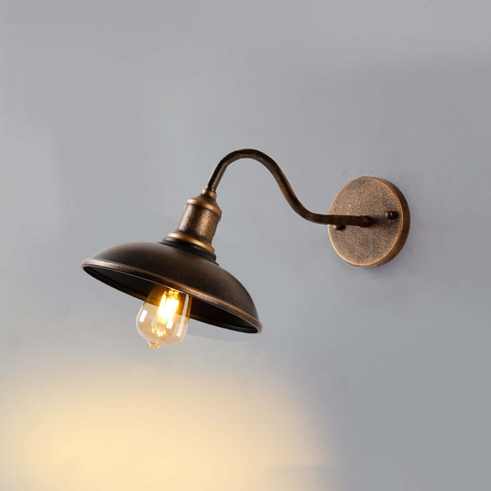 Rustykalna Lampa Ścienna Zewnętrzna - Antyczna Mosiężna Kinkiet Kula IP65