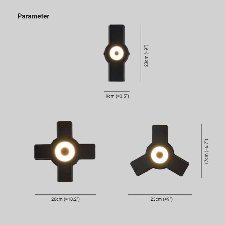 Zewnętrzna Lampa Ścienna LED - Design Krzyżowy