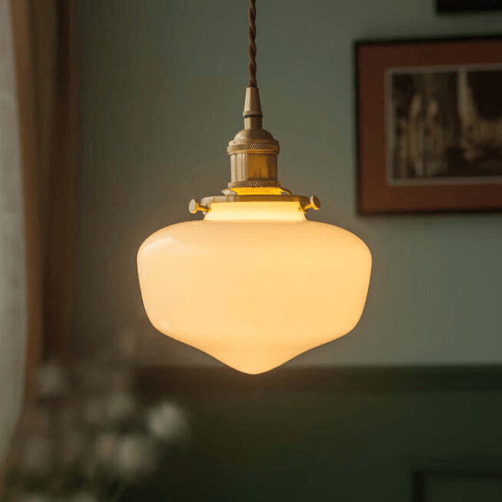 Retro Szklana Lampa Wisząca - Latarnia