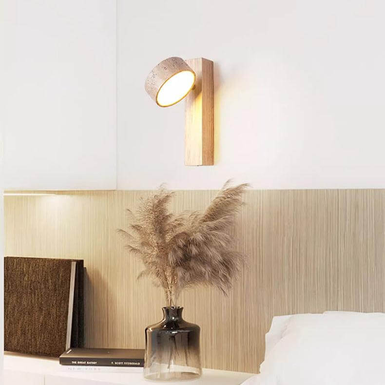 Biała Lampa Ścienna Trawertynowa Wabi Sabi