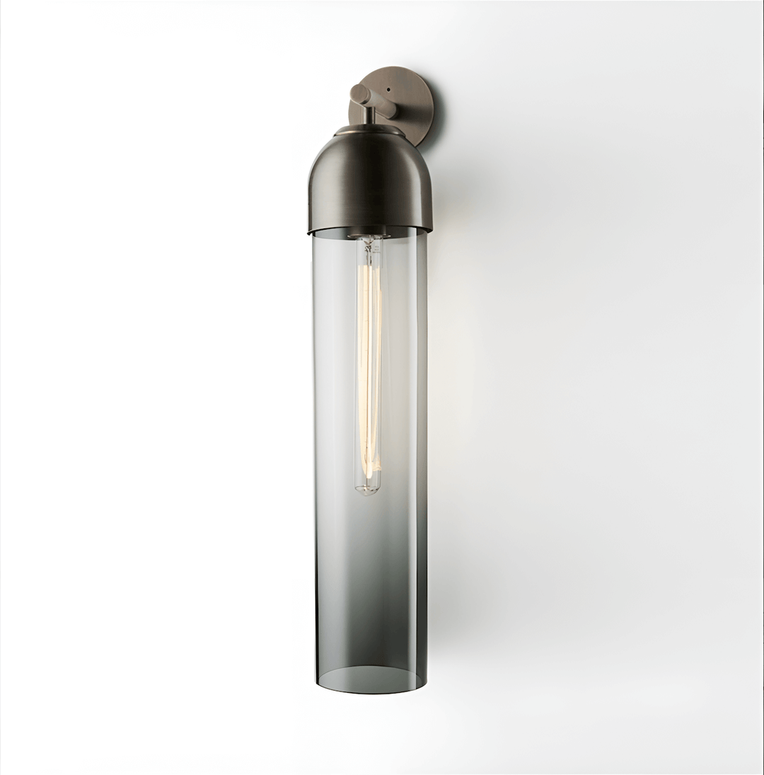 Szklana lampa ścienna Art Deco w sypialni